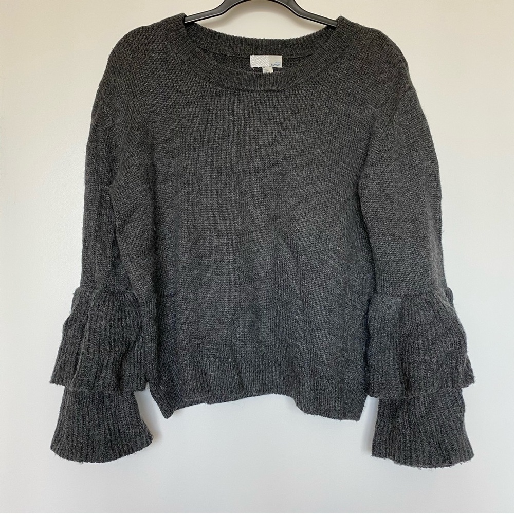 Tiered Ruffle Sleeve Sweater